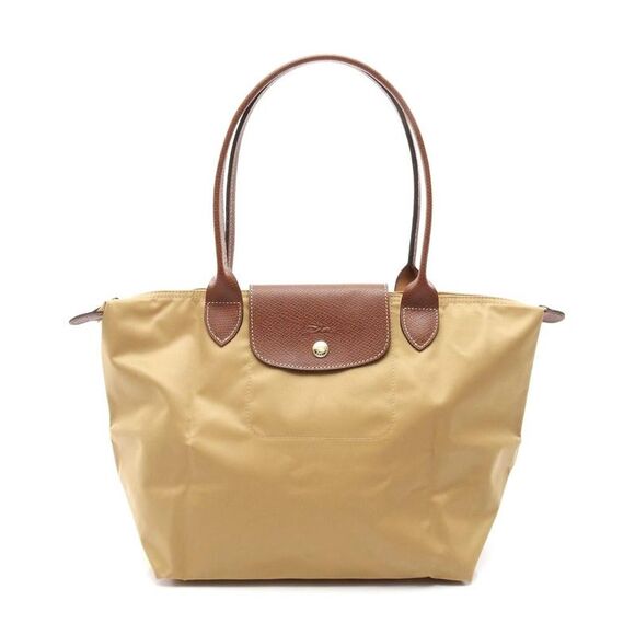 Longchamp Vintage Handbags - Pre Loved Longchamp Vintage Le Pliage Tote Bag Lightweight Women brown | beige